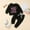 Black, variant on SNKSDGM Girls Toddler Outfits for Girls 5T Going Home Outfit Baby Girl Summer Toddler Boys Girls Long Sleeve Letter Prints T Shirt Pullover Tops Pants Outfits 6-12 Months
