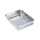 thumbnail image 3 of Bandeja de horno con rejilla de malla rectangular para cocinar, resistente, de acero inoxidable. 36x27x7cm, 3 of 9