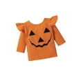 thumbnail image 4 of goowrom Girls Halloween Costume, Pumpkin Tops + Striped Pants, 4 of 10