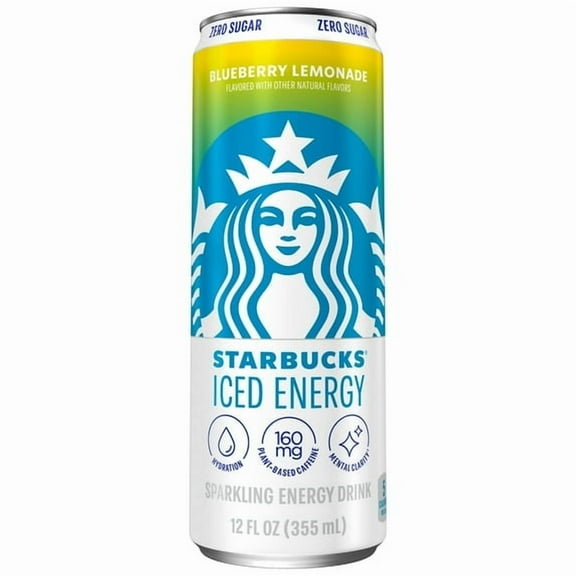Starbucks Iced Energy Blueberry Lemonade 12 fl oz Can (packs of 4)