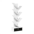 thumbnail image 2 of Furinno Tree Bookshelf 7-Tier Floor Standing Tree Bookcase with Bin White/Black, 2 of 6