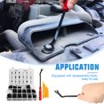 thumbnail image 1 of Remache De Pasador De Empuje 10 tamaños, 100 Uds., Clips para coche, embellecedor de puerta Universal negro para Hondas Toyote Volkswagens, 1 of 8