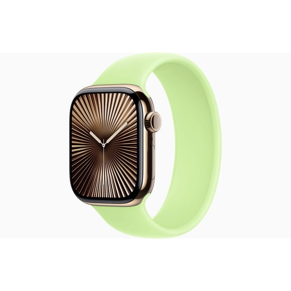 Restored Apple Watch Series 10 GPS Cellular 46mm Gold Titanium Case with Northern Lights Solo Loop - Small Band (Refurbished)