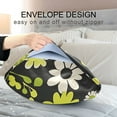 thumbnail image 4 of Yayeee Pillowcase Queen Size Set of 2 Satin Wrinkle Resistant Pillow Case, Green Flower Pattern, 4 of 8