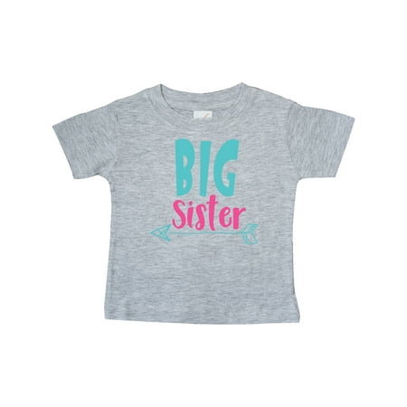 

Inktastic Big Sister Older Sister Arrow - Blue Pink Gift Baby Girl T-Shirt