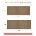 thumbnail image 6 of Vintage Brown Yoga Towel for Hot Yoga Non Slip, Farmhouse Retro Dark Solid Color Linen Texture Yoga Mat Towel Absorbent Yoga Sweat Towels Microfiber Hot Yoga Blanket for Bikram Pilates 26"x74", 6 of 7