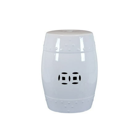 Urban Trends Ceramic Garden Stool Gloss Vermilion