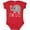 Red, variant on Inktastic Half Birthday Cute Elephant Girls Baby Bodysuit