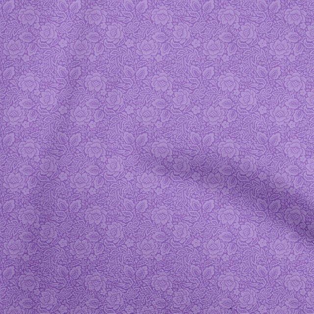 oneOone Silk Tabby Violet Fabric Asian Block Craft Projects Decor Fabric Printed By The Yard 42 Inch Wide