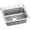 2 Faucet Holes, variant on Elkay LRAD2521551 Elkay Lustertone Stainless Steel 25" x 21-1/4" x 5-1/2", Single Bowl Top Mount ADA Sink
