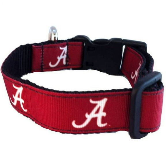 Alabama Brand New Pet Dog Collar (Medium), Official Crimson/Red Team Colors