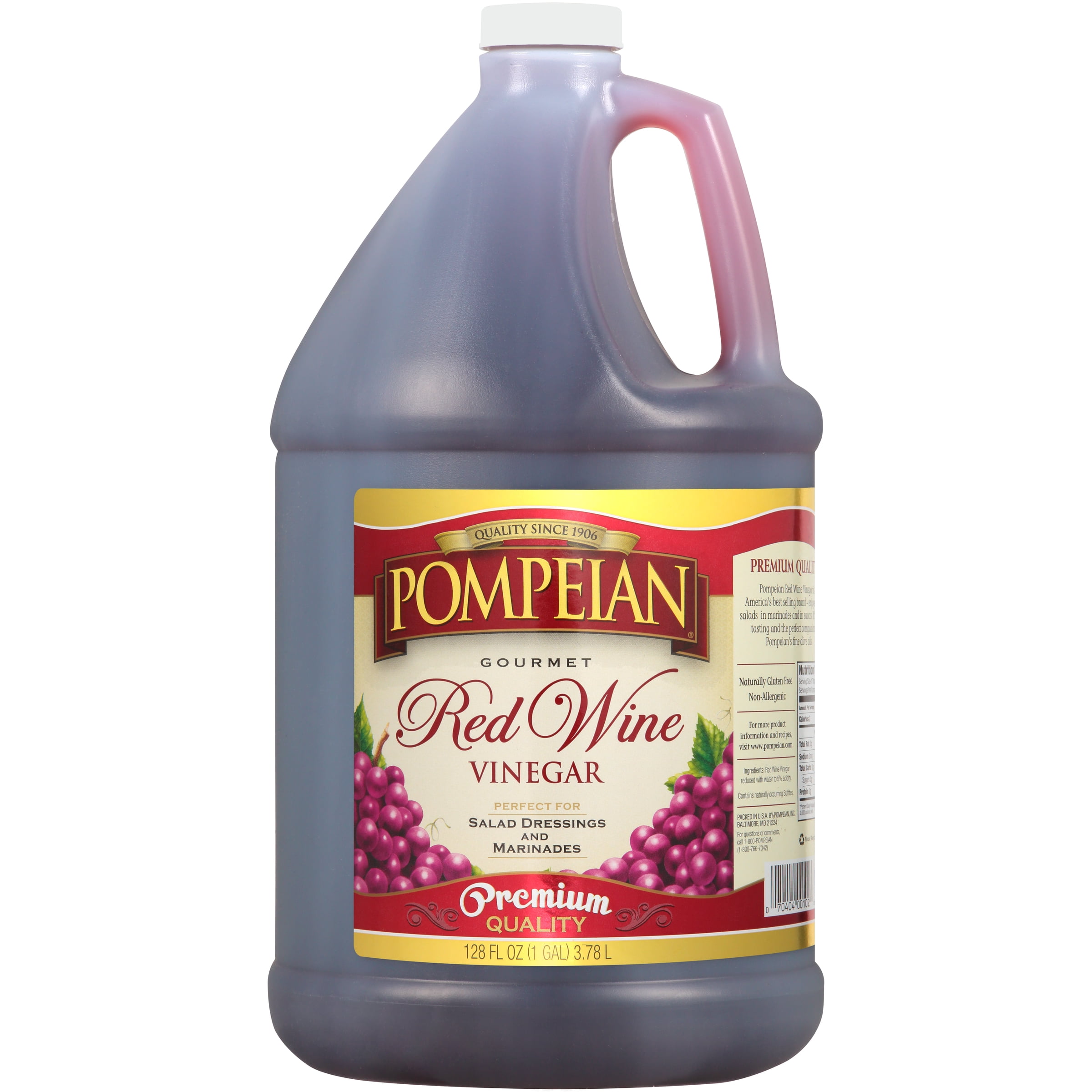 Pompeian Red Wine Vinegar 128 FL OZ