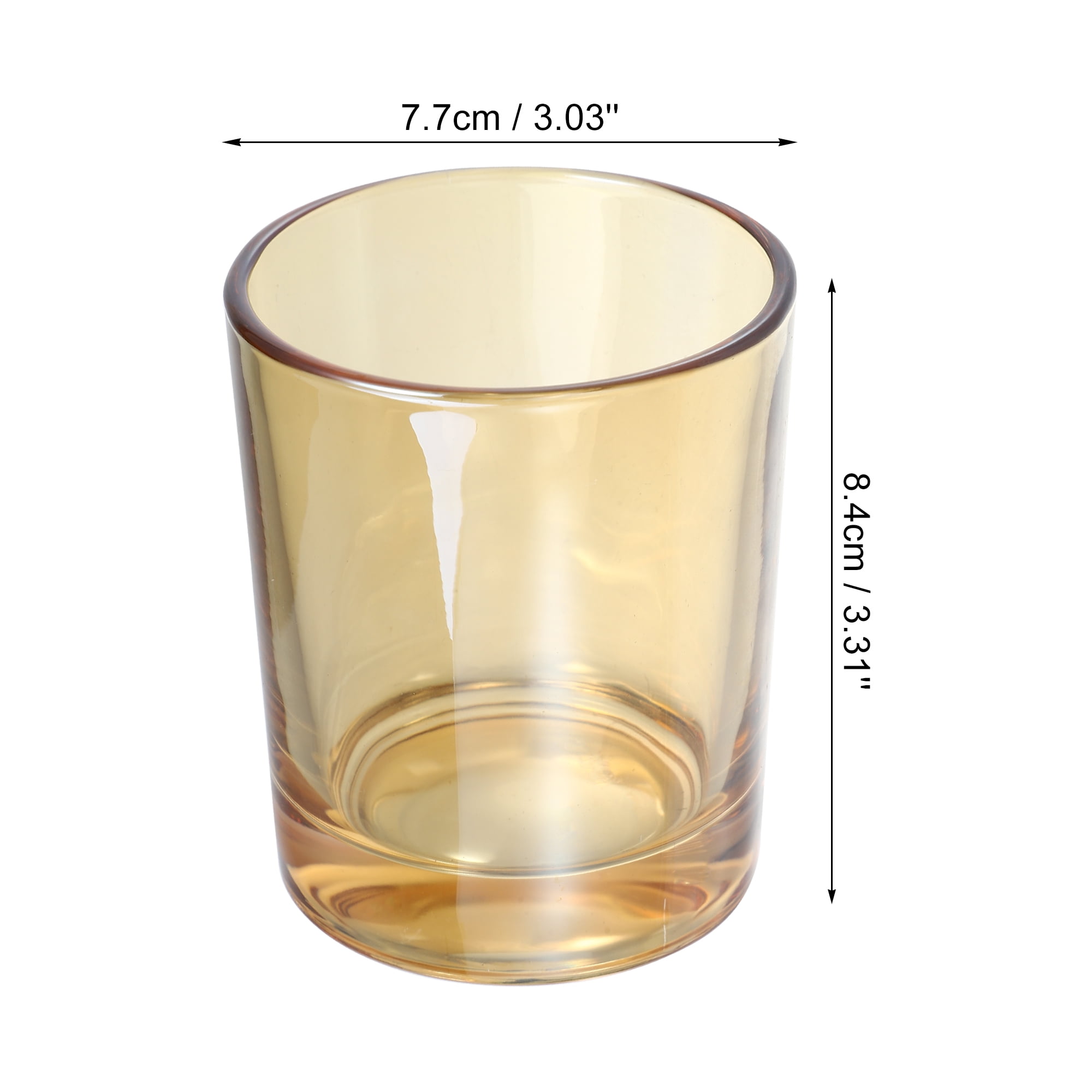 Unique Bargains 2Pcs Bathroom Toothbrush Tumblers Glass for Kitchen Color Gray Amber