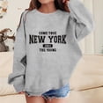 thumbnail image 2 of Hoodies,Kids Long Sleeve Crewneck Sweatshirt Letter Printed Lightweight Blouse Top for Children,Boys Hoodies,Z01 Grey,3-4 Years, 2 of 5