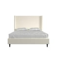 thumbnail image 4 of DHP Eveline Upholstered Platform Bed Frame with High Wingback Headboard, Queen, Ivory Boucle, 4 of 21