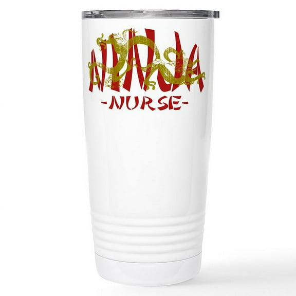 CafePress - Dragon Ninja Nurse Stainless Steel Travel Mug - Insulated Stainless Steel Travel Tumbler 20 oz.