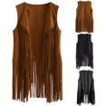 thumbnail image 5 of Fringe Vest Women Leather Suede Vest Tassels Vintage Winter Western Country Cowgirl Vest Cardigan Waistcoat Jacket, 5 of 5