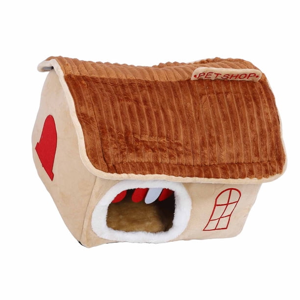 Casa Para Perros Interior, Casa Para Gatos Suave Y Lavable Extraíble Casa Cálida Cerrada De Invierno Con Cama Para Perros Y Gatos Algodón De Los PP, Cama Interior De La Casa Del