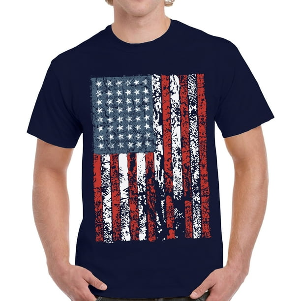 USA Shirts for Men - 4th of July American Flag Graphic Tee - Walmart.com