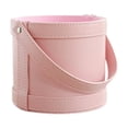 thumbnail image 2 of Handheld Leather Bucket Flower Box Round Handheld Gift Box Korean Style Flower Arrangement Bucket, 2 of 6