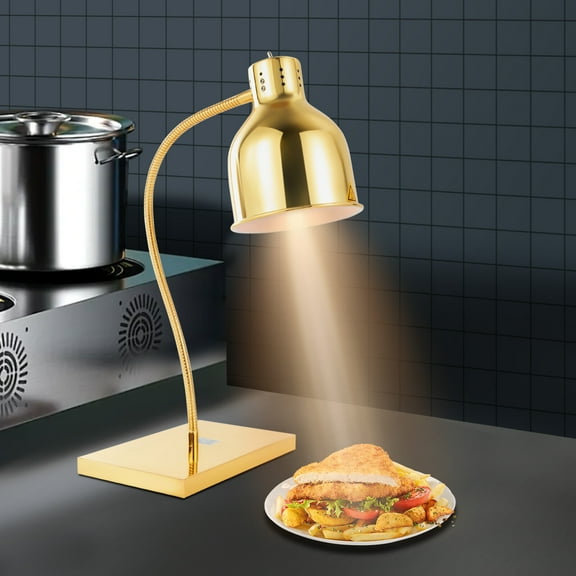 Kitchen Food Heat Lamp with 250W Tungsten Bulb and 360° Adjustable Design