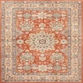 thumbnail image 1 of Ahgly Company Indoor Square Traditional Brown Medallion Area Rugs, 6' Square, 1 of 6