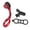 Red, variant on BIMZUC Aluminum Alloy Bicycle Computer Torch Action Camera Extension Mount Stem Bracket Black for Garmin IGPS 4.7 inches / 12 cm[cite: 1]