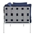 thumbnail image 4 of Modway Harmony 5-Piece  Sunbrella® Outdoor Patio Aluminum Furniture Set in Gray Navy, 4 of 10