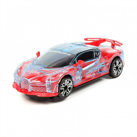 BESTSKY Toy Car,Cool Lights Cars Toys,Bpa-Free Materials Toys for Boys 4-6,Red
