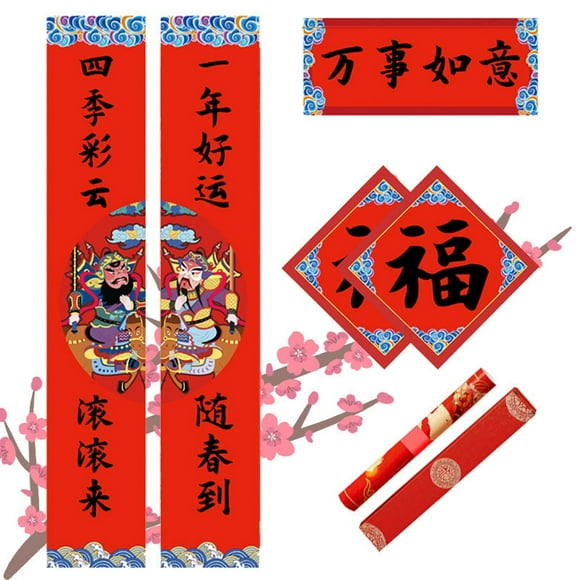 Clearance! 2022 Chinese New Year Decorations Chinese New Year Couplets Set 5 Styles Wearhouses Unclaimed Deals #19