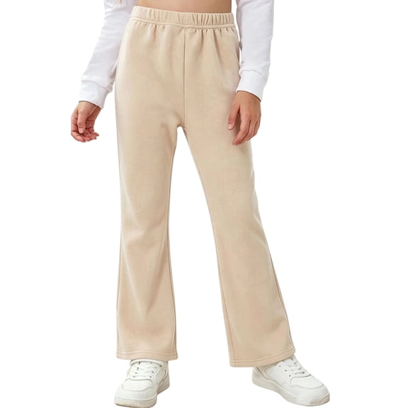 Nugftut Girls Active Flare Leggings Elastic Waist Stretch Pants Yoga Leggings for Kids Size 3 Years