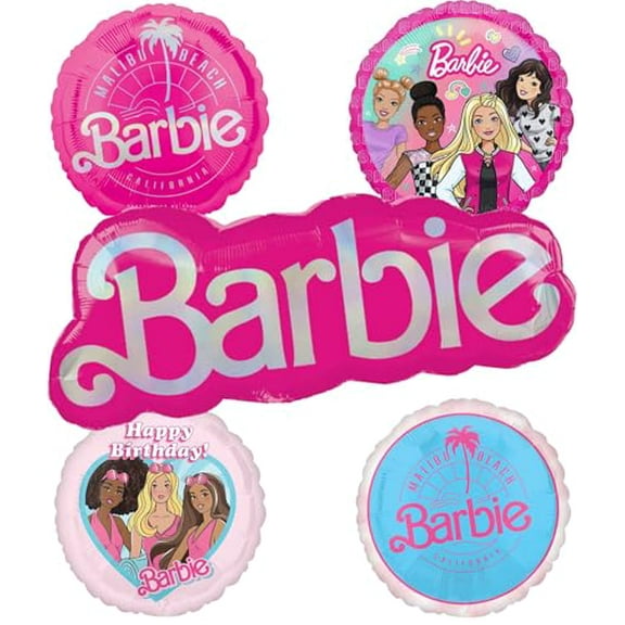 Barbie's Birthday Party Supplies Banner Foil Balloon Bouquet Decorations