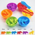 thumbnail image 4 of Counting Animals Matching Game with Sorting Cups, Color Classification and Sensory Training Preschool Educational Learning Toys Set Gift for Toddlers Kids Boys Girls Ages 3 4 5 6 + (Animal), 4 of 5