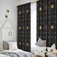 thumbnail image 5 of Blackout Kids Curtains,Black Gold Sun Moon Star Pattern Childrens Insulated Curtains Set Of 2,Bedroom Essentials,Toddler Room Decor 52x84in(132x213cm), 5 of 5