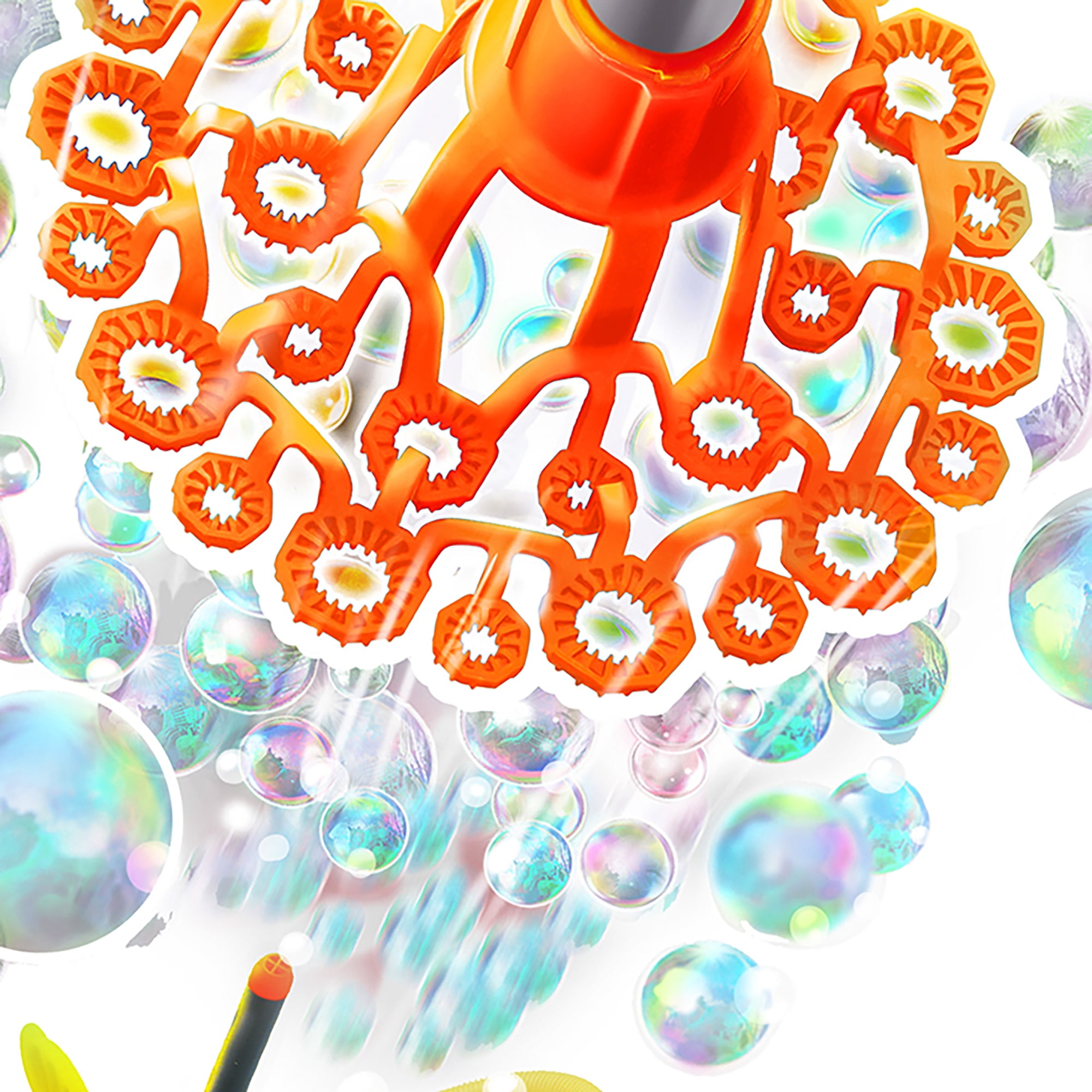 Lanard: Air Powered Bubble Rocket - Load-Stomp-Launch, Streams Bubbles In The Sky, 8oz Solution, Soars Up To 20 Feet, Foam Toy, Outdoor Play, Kids 6+