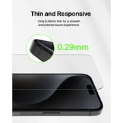 Belkin ScreenForce UltraGlass 2 Treated Screen Protector for iPhone 16, 15, 14 Pro - Scratch-Resistant, 9H Hardness Tested Glass w/ Slim Design & Easy Align Tray for Bubble-Free Application