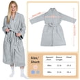 thumbnail image 3 of Catalonia Womens Chenille Fleece Robe Blanket, Long Dressing Gown Bathrobe with Two Convenient Pockets and Belted Housecoat Sleepwear for Ladies, Machine Washable, Medium,GRAY, 3 of 7
