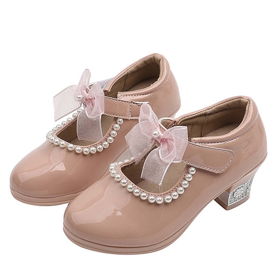 PLHWHYQ Girls Everyday Wear Sneakers for Little Girls with Bow | Comfortable Soft Sole Fashion Casual Shoes for Daily Activities Pink-e 9.5-10 Years