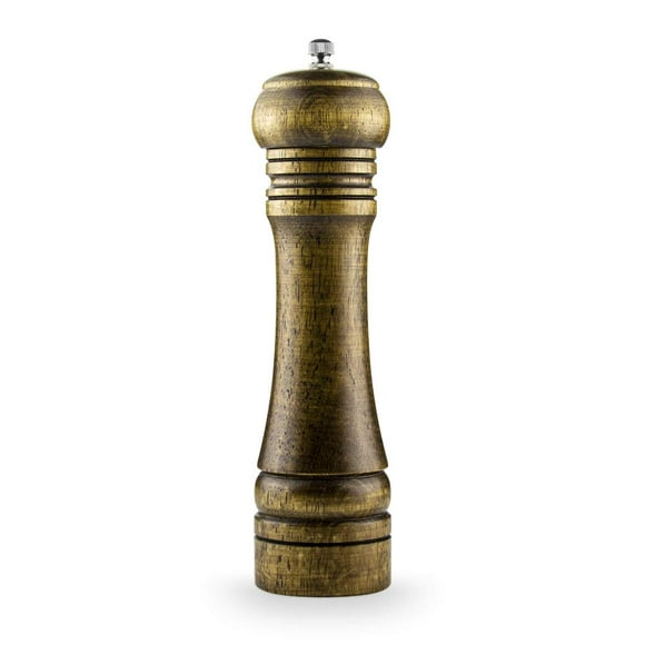 DIGITBLUE Wood Pepper Grinder, Capstan Pepper Mill Ceramic Rotor with Strong Adjustable Coarseness, Wood Pepper Grinder 8 Inch Hand Operated