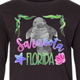 thumbnail image 4 of Inktastic Sarasota Florida Cute Swimming Manatee Long Sleeve Youth T-Shirt, 4 of 5