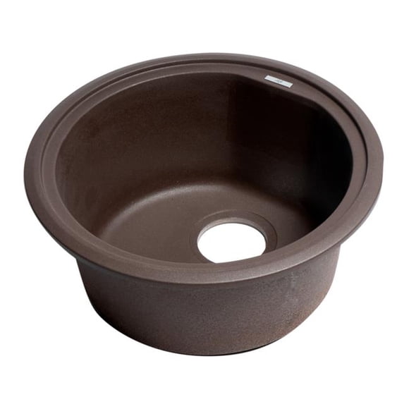 Alfi Brand AB1717DI-C Drop-In Granite Composite 17 in. Single Bowl Kitchen Sink in Chocolate
