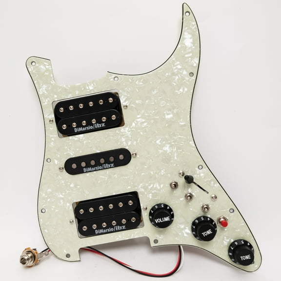HSH Guitar Prewired Loaded Pickguard Set,with Coil Splittin Alnico 5 Humbucker Pickups for Fender Strat 11 Hole Guitar Accessoires