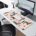 thumbnail image 2 of Long Mouse Pads for Desk,Schnauzer Dog and Pioneer Flower Desk Mats on Top Of Desks, Desk Mouse Pad Extra Large with 3mm Non-Slip Base and Stitched Edge for Gaming,Office,Work,Home 31.5"x11.8", 2 of 6