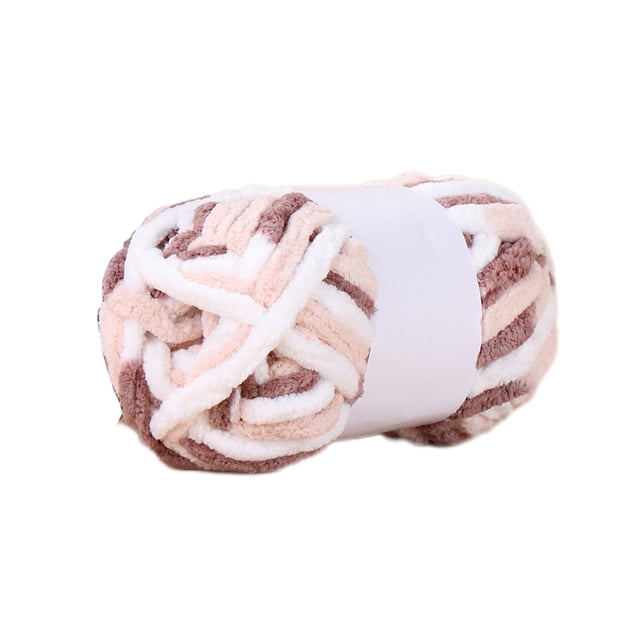 Chunky SinglePly TieDye Wool Yarn Thick Crochet Knitting Thread for Slippers Scarves Craft Projects 72FT