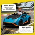 thumbnail image 6 of Track Seven 24V Kids Ride on Car, Licensed Lamborghini STO Electric Car with Remote Control, Ride on Drift Car with Foam Front Wheels, Music, 360° Spin, Max Speed 6mph, Ages 3+, Blue, 6 of 9