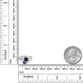 thumbnail image 3 of Gem Stone King 10K Yellow Gold and 925 Silver Purple Amethyst and Black Onyx and White Lab Grown Diamond Accent Engagement Ring for Women (0.98 Cttw, Gemstone February Birthstone, Round 5MM, Size 6), 3 of 4