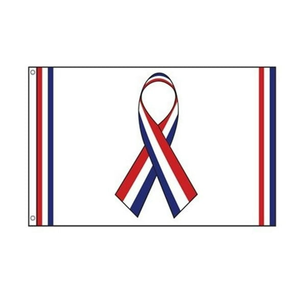 Annin Flagmakers 2779 2 x 3 ft. Nylon-Glo Ribbon Flag Red & White & Blue