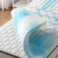 thumbnail image 6 of CONCETTA 4 inch 5-Zone Twin Size Egg Crate Foam Mattress Topper, Lavender Cooling Gel Infused Bed Pad for Back Pain, CertiPUR-US and Oeko-TEX Certified, 6 of 8