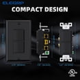 thumbnail image 5 of Double Rocker Light Switch, Two Single Pole Electrical Paddle Switch, 15a, 125v, In-wall On/off Switch, Self-grounding, Wall Plate Is Included, Ul Lis, 5 of 5