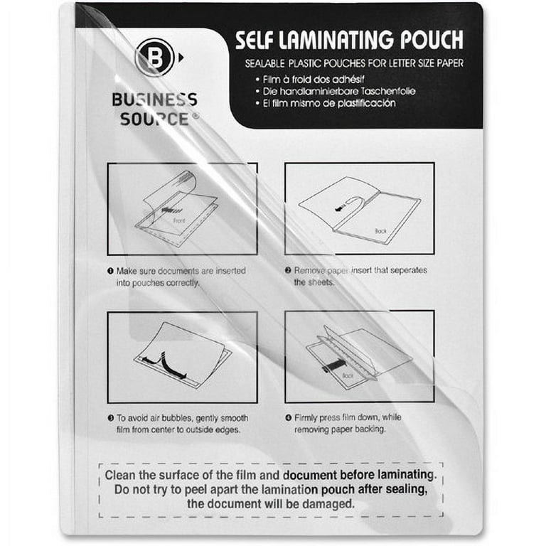 Business Source Laminating Document Pouches - Laminating Pouch/Sheet Size: 9 Business Source Laminating Document Pouches - Laminating Pouch/Sheet Size: 9